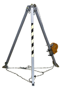 消防救援中救援三腳架如何支撐固定